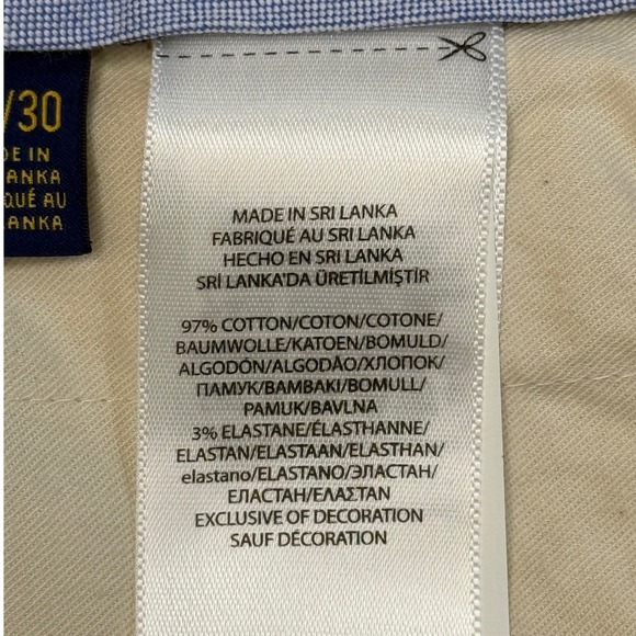 Polo Ralph Lauren Stretch Straight Fit Chino Pants Navy Blue 30x30 NWT - Picture 8 of 16